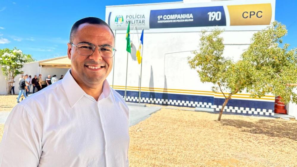 Secretário Wellington Medeiros participa da implantação da 1ª Companhia Independente da Polícia Militar em Luzimangues