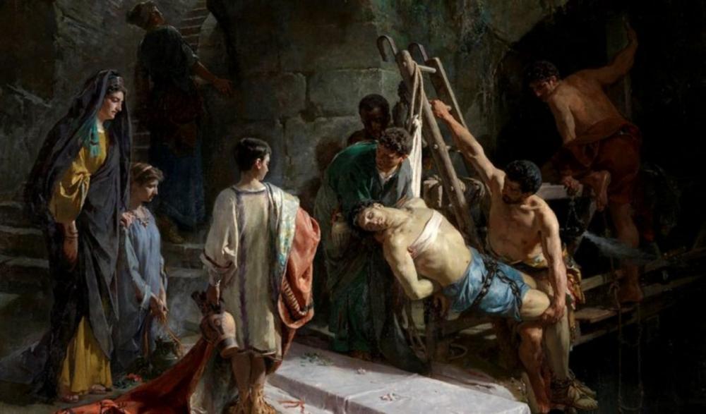 Pintura representando romanos - Alejandro Ferrant
