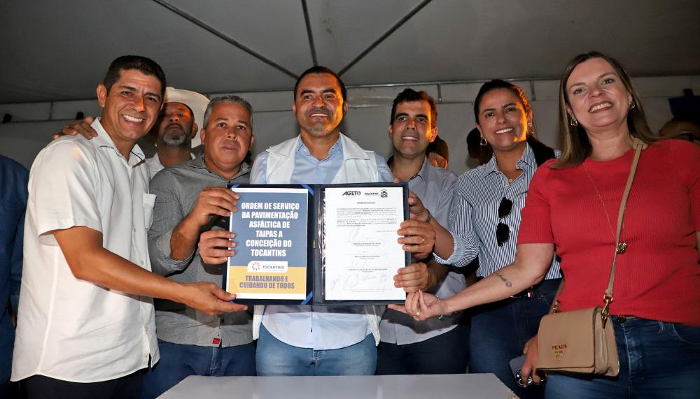 Governador Wanderlei Barbosa lança asfaltamento do trecho da rodovia TO-387 que liga Taipas a Conceição do Tocantins