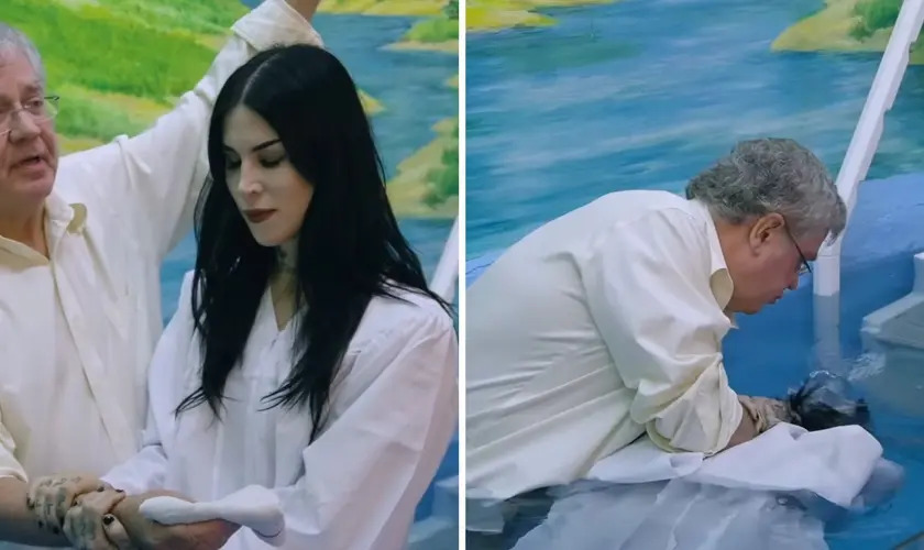 Filha de missionários abandona bruxaria e é batizada