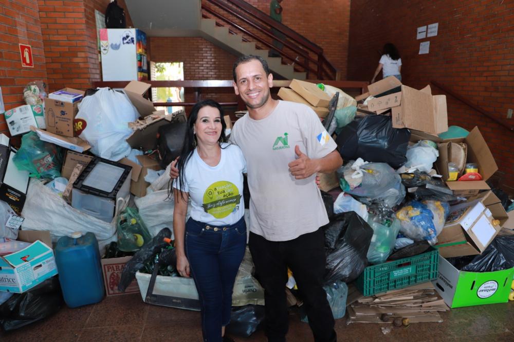 Gincana de Recicláveis do Naturatins arrecadou cerca de três toneladas de resíduos sólidos