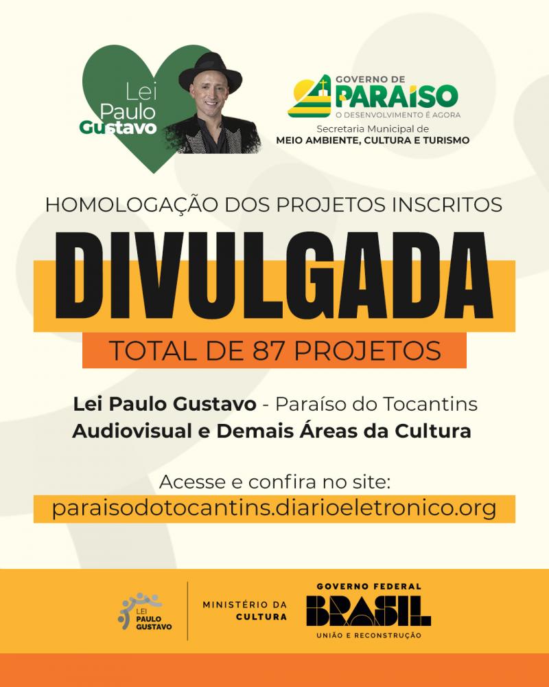 Lei Paulo Gustavo: 87 Projetos foram homologados na categoria Audiovisual e Demais Áreas