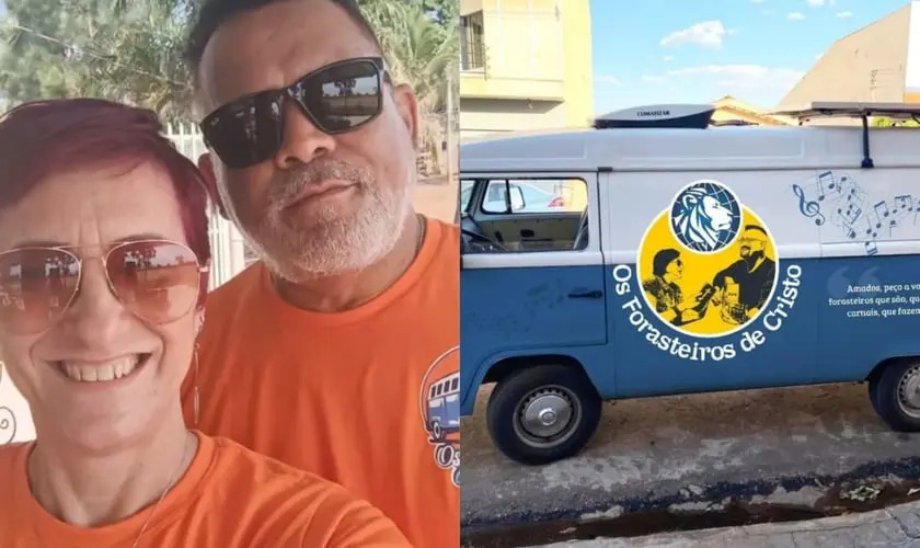 Casal viaja de kombi pelo Brasil para levar o evangelho aos caminhoneiros nas estradas