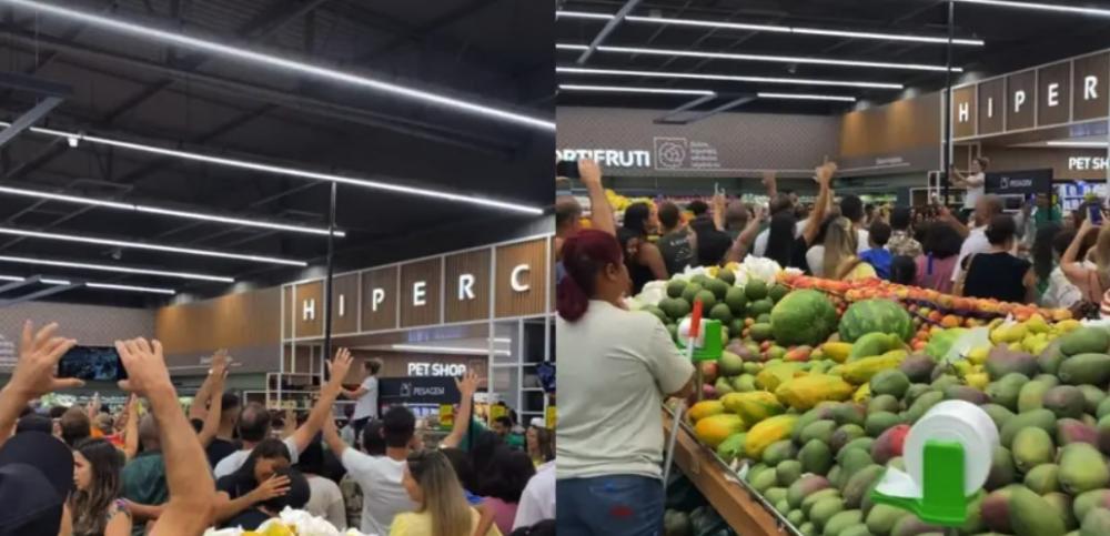 Clientes adorando em Supermercado (Foto: Reprodução/Instagram)