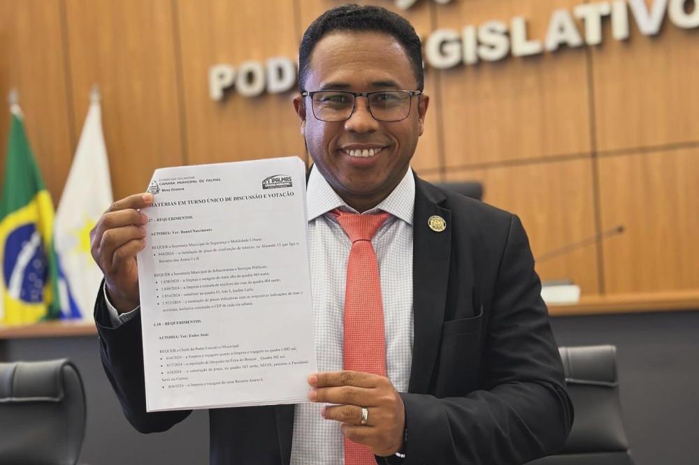 Vereador Daniel Nascimento solicita conclusão das faixas de sinalização na Avenida Teotônio Segurado