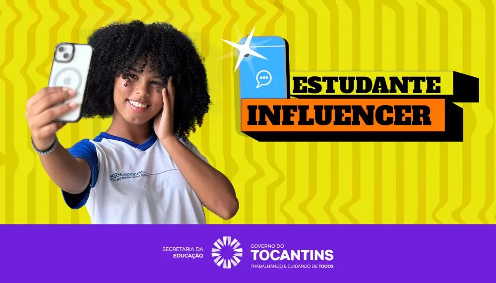 Estudante Influencer: Governo do Tocantins lança concurso para promover jovens influenciadores digitais nas escolas estaduais