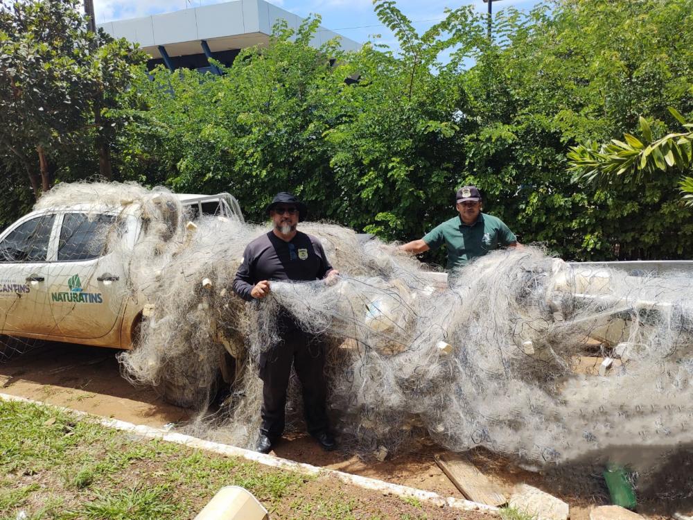 Naturatins recolhe mais 14 mil metros de redes de rios e lagos do Tocantins e destinará para a reciclagem