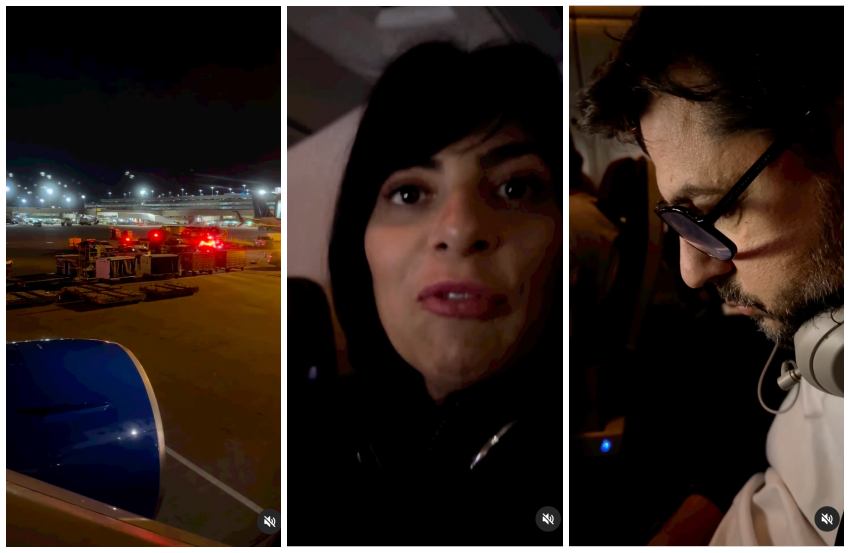 Turbina de avião com Fernanda Brum pega fogo no ar