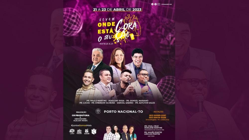 Comadetins, congresso de jovens da Ciadseta, ocorre neste final de semana em Porto Nacional 